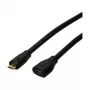 LogiLink CU0121 USB 2.0 Micro-B vyriškas į moterišką prailginimo kabelis, 1 m, juodas