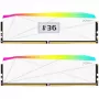 V-Color Manta XFinity+ aRGB 32GB (2x16GB) DDR5-6400 CL32 balta stalinio kompiuterio atminties rinkinys