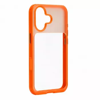 Evelatus Apple iPhone 17 LiveCase hibridinis dėklas su stovu PC+TPU oranžinis