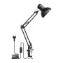 LEPRO 3100027-EU LED stalinė lempa su USB įkrovimo prievadu, 5 spalvų temperatūros, 7 ryškumo lygiai, jutiklinis valdymas, laikmatis, lanksti ranka, akių apsauga, juoda