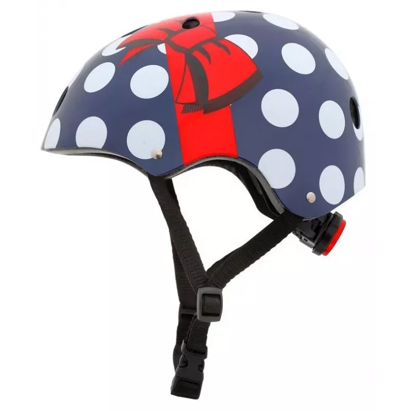 Hornit POM913 Polka Dot daugiafunkcis šalmas vaikams, 53-58 cm, juodas/mėlynas/raudonas/baltas