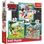 Trefl 3-in-1 Mickey Mouse and Friends dėlionės rinkinys - 20, 36, 50 dalių