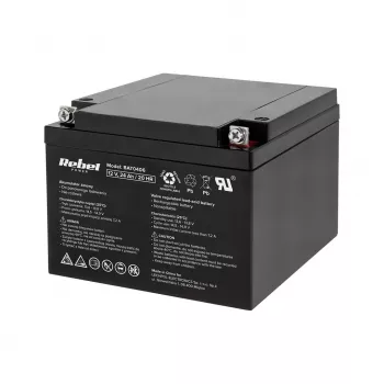 Rebel Gel akumuliatorius 12V 24Ah VRLA AGM gilaus ciklo UPS saulės signalizacijai