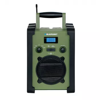 Blaupunkt PP35BT išgyvenimo nešiojamasis radijas su Bluetooth, saulės baterija, rankine dinamika, išorine baterija, žibintuvėliu