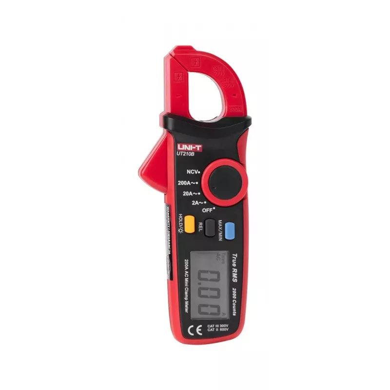UNI-T UT210B skaitmeninis srovės matuoklis 200A AC/DC su NCV, True RMS, automatinis diapazonas