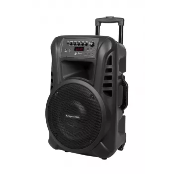KRUGER & MATZ KM1712 40W aktyvi garso kolonėlė su 2 UHF belaidžiais mikrofonais, Bluetooth, USB, SD, FM radiju