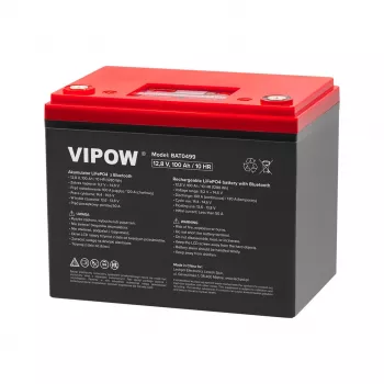 VOLT POLSKA 100Ah Bluetooth LiFePO4 akumuliatorius 12,8V 1280Wh su BMS ir programėlės stebėjimu