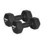 REBEL ACTIVE Ketaus neopreno šešiakampis hantelių rinkinys 2x8kg, tamsiai pilkas