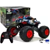 LEAN TOYS 9023 Dinozauras Nuotolinio Valdymo Bekelės Automobilis su Dideliais Ratais 2.4G – 1:16 Mastelio 4WD Off-Road RC Automobilis, Žalias/Rudas