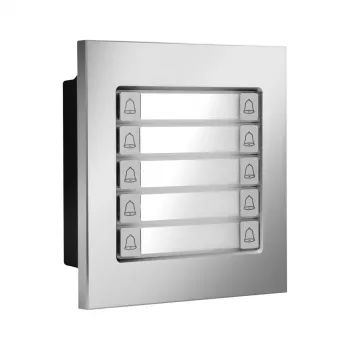 BCS-PAN-P10-N lauko skydelio stotis 2 laidų interkomui – 2MP kamera, 125° platus kampas, IP65, IK07, sidabrinė/pilka