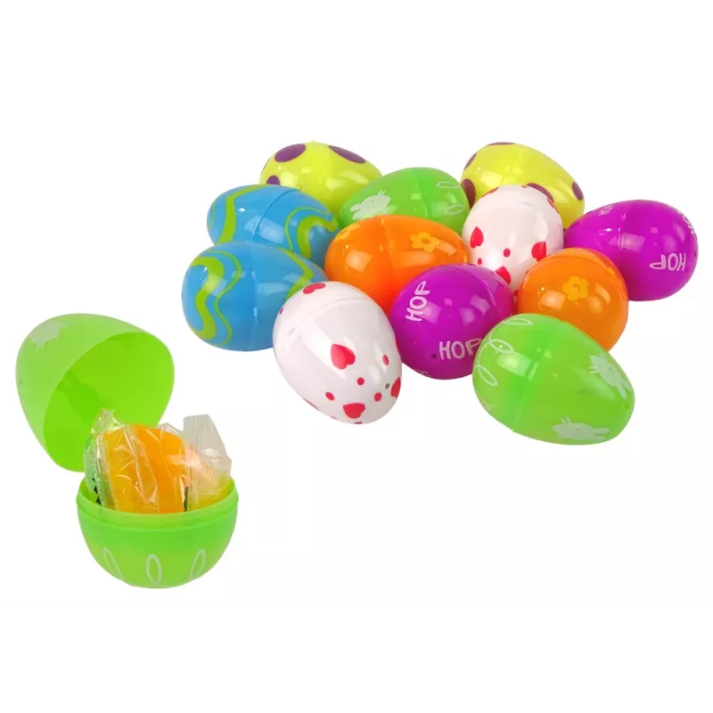 LEAN TOYS Velykiniai kiaušiniai Squishy triušio žaislų rinkinys 12 vienetų