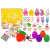LEAN TOYS Velykiniai fidget žaislai, antistresinis žaislų rinkinys, 24 elementai