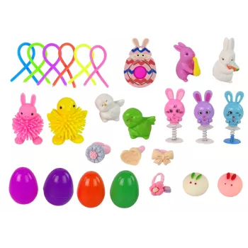 LEAN TOYS Velykiniai fidget žaislai, antistresinis žaislų rinkinys, 24 elementai