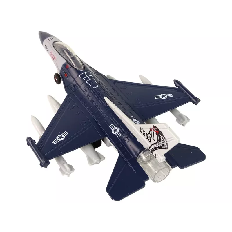 LEAN TOYS Lėktuvas su frikcine pavara, šviesomis ir garsais 1:72 Navy