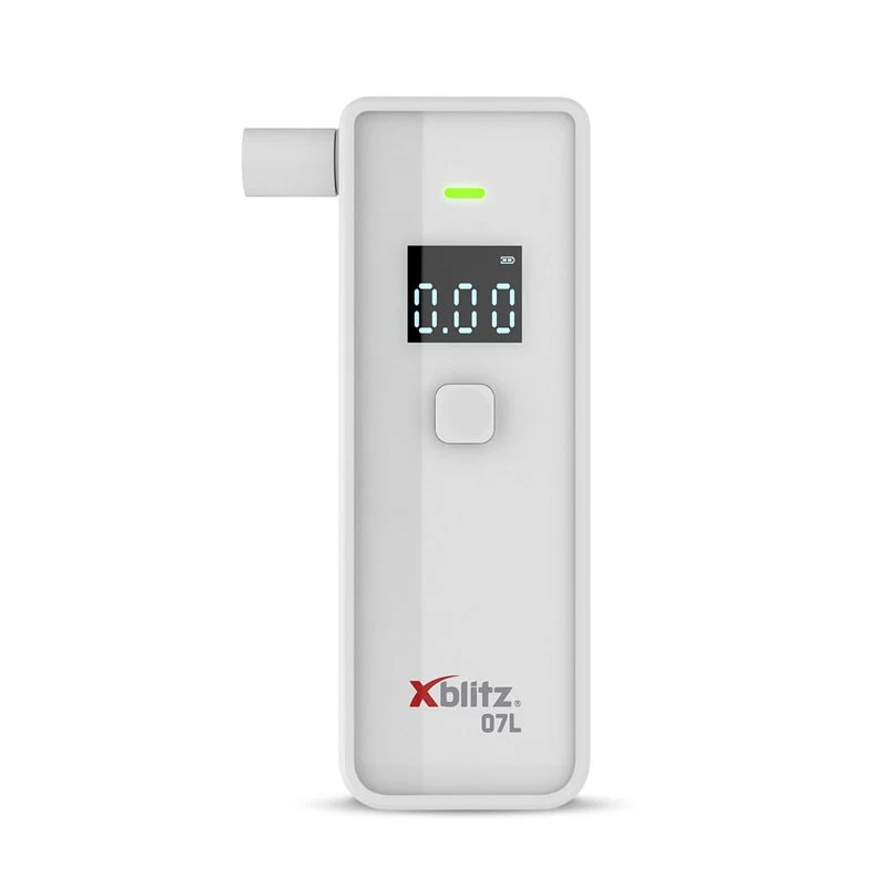 XBLITZ 07L puslaidininkinis alkotesteris su LCD apšvietimu, 5 kandikliai, CE sertifikuotas