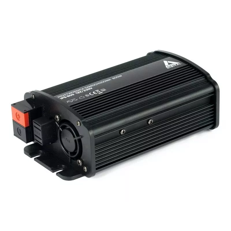 AZO Digital IPS-800U 800W 12V į 230V modifikuotos sinusoidės įtampos keitiklis su USB