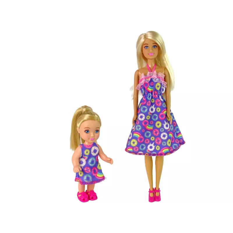 LEAN TOYS Lėlių vežimėlio rinkinys su aksesuarais – rožinis vežimėlis su minkšta lėle, buteliuku, antklode ir krepšiu