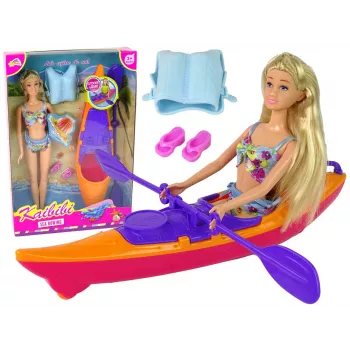 LEAN TOYS Lėlių aksesuarai Kajakas Oranžinis