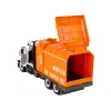 LEAN TOYS Šiukšlių mašina su atsukimo ir prisukimo priedais, oranžinė