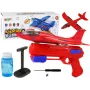 LEAN TOYS Lėktuvo formos muilo burbulų leidimo pistoletas raudonas