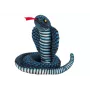 LEAN TOYS Pliušinis maskotas gyvatė karališkoji kobra mėlyna 100 cm