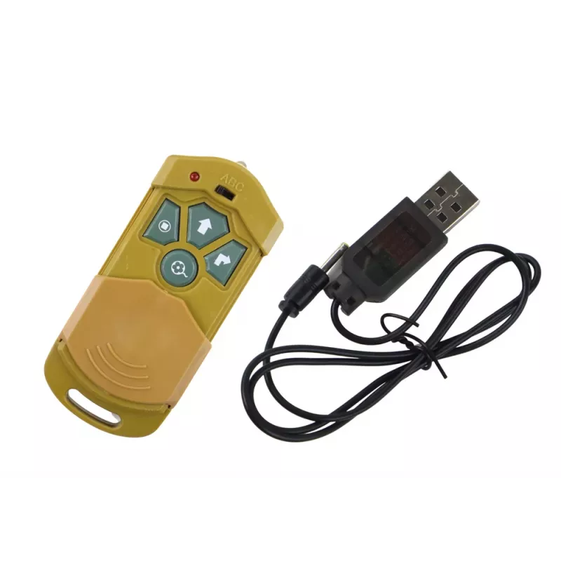 LEAN TOYS Nuotolinio valdymo tarantulas voras RC žaislas geltonas 27/40 MHz