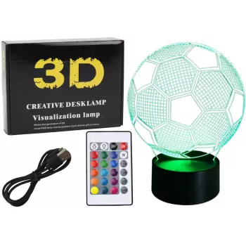 LEAN TOYS belaidė 3D LED mėnulio lempa su nuotolinio valdymo pulteliu ir jutikliu, 16 spalvų, reguliuojamo ryškumo, įkraunama, PLA, 150 mm