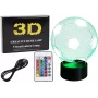 LEAN TOYS belaidė 3D LED mėnulio lempa su nuotolinio valdymo pulteliu ir jutikliu, 16 spalvų, reguliuojamo ryškumo, įkraunama, PLA, 150 mm