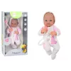 LEAN TOYS lėlė su čiulptuku, vienaragio kostiumėliu, rožine antklode ir aksesuarais, 35 cm