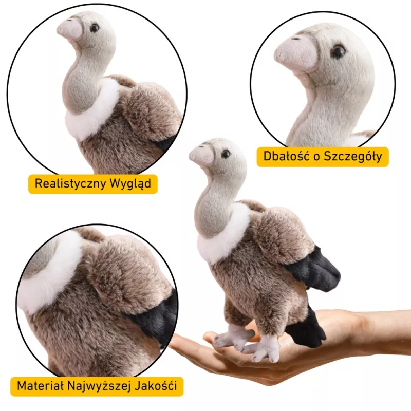 LEAN TOYS pliušinis grifas paukštis pliušinis žaislas maskotas minkštas žaislas 25cm