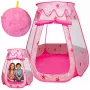 LEAN TOYS vaikų žaidimų palapinė, sausas baseinas, kamuolių baseinas, sodo namelis, žvaigždės, rožinė