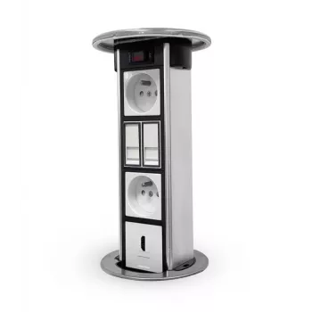 LEGRAND EM/HU-STP-1S-3EU Stalinis stulpelis Tuščias korpusas 8 moduliams, Aliuminis/Juodas