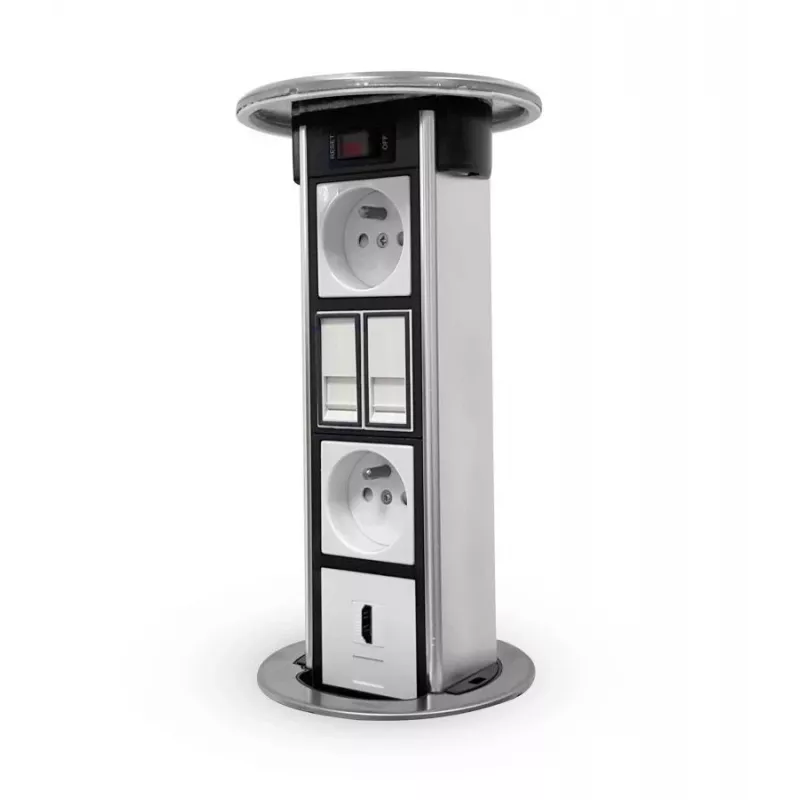 LEGRAND EM/HU-STP-1S-3EU Stalinis stulpelis Tuščias korpusas 8 moduliams, Aliuminis/Juodas