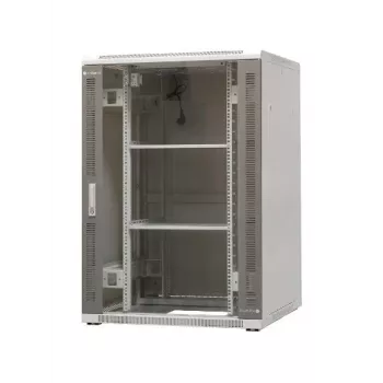 EmiterNet Top 24U laisvai stovintis stelažo spintelė, 800x800x1180 mm, stiklinės priekinės durelės, juoda EM/SH05D-8824