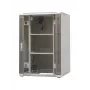 EmiterNet Top 24U laisvai stovintis stelažo spintelė, 800x800x1180 mm, stiklinės priekinės durelės, juoda EM/SH05D-8824