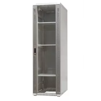 EMITER EmiterNet Top 42U laisvai stovintis serverių spintos korpusas, 600x1000x1980 mm, stiklinės priekinės durelės, juodas EM/SH05D-6042