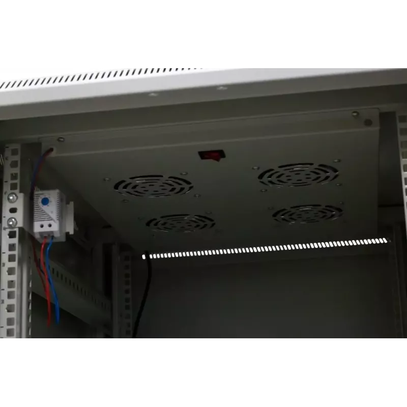 EMITER EmiterNet Top 42U laisvai stovintis serverių spintos korpusas, 600x1000x1980 mm, stiklinės priekinės durelės, juodas EM/SH05D-6042
