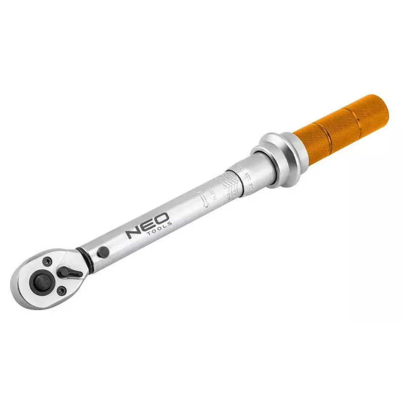 NEO TOOLS 1/4 inch sukimo momento veržliaraktis su spragtuku 5-25 Nm su kalibravimo sertifikatu