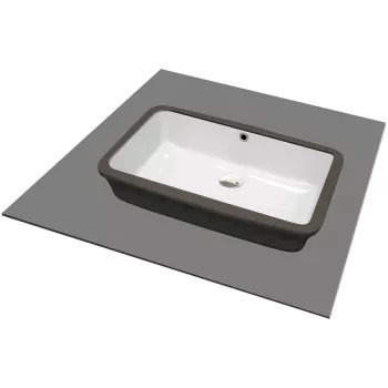 DEANTE Como keraminė įleidžiama praustuvė 125 mm dubens gylis balta blizgi