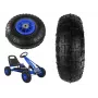 LEAN TOYS Gokart Wheel A15 Blue - 280 mm pneumatinis keičiamasis ratas su 12 mm ašies skyle, visureigis protektorius, rutuliniai guoliai, Schrader vožtuvas, komplekte vidinė padanga