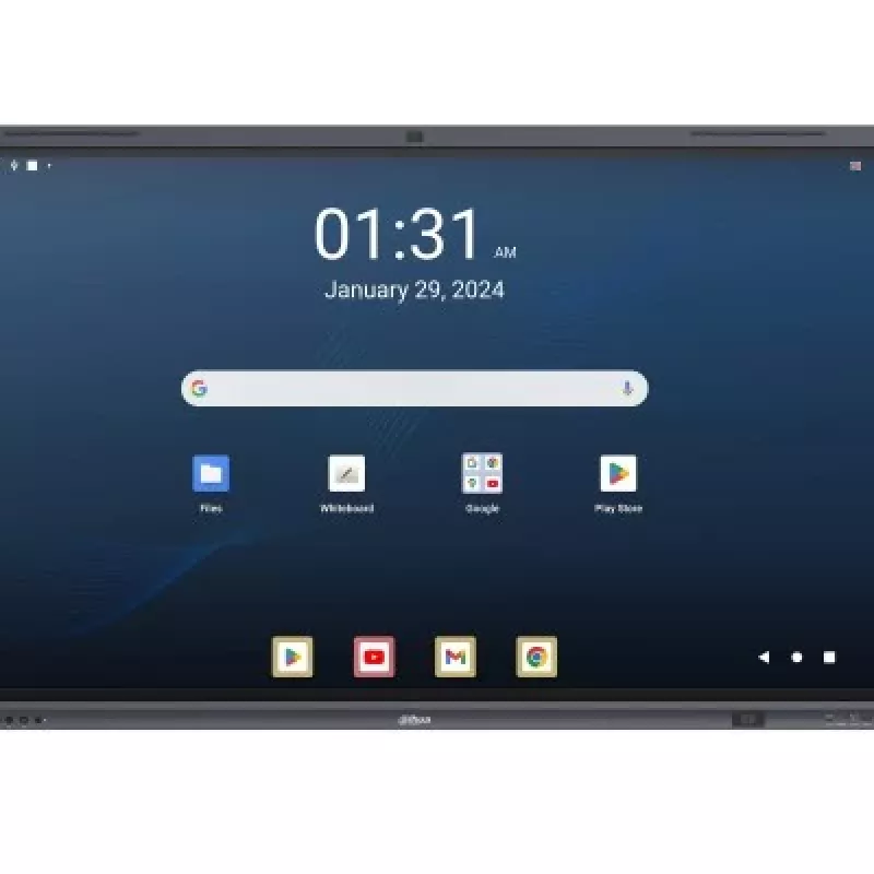 Dahua DHI-LPH65-MC480-U 65 inch 4K interaktyvus jutiklinis ekranas su Android 13, EDLA sertifikuotas, 40 taškų IR jutiklis, 48MP kamera, 8 masyvų mikrofonas, Wi-Fi 6, 8GB RAM, 128GB talpa
