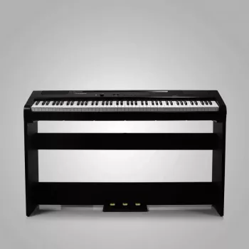 Artesia Harmony 88 klavišų skaitmeninis pianinas su pusiau svertiniais klavišais, 64 balsų polifonija, 12 balsų, reverb ir chorus, dvigubi 15W garsiakalbiai, USB MIDI, juodas