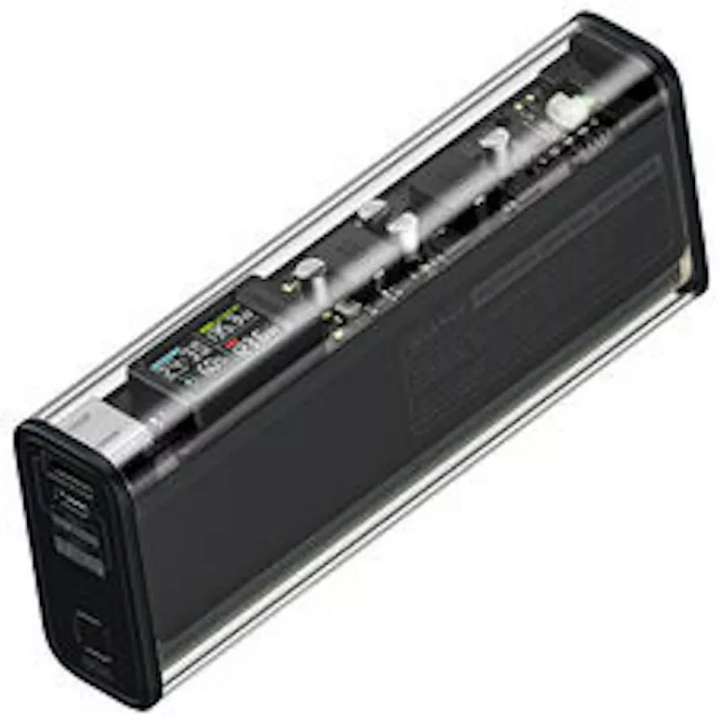 SHARGE Shargeek 140 nešiojamas įkroviklis, 20.000mAh, 140W, USB-C, USB-A - juodas
