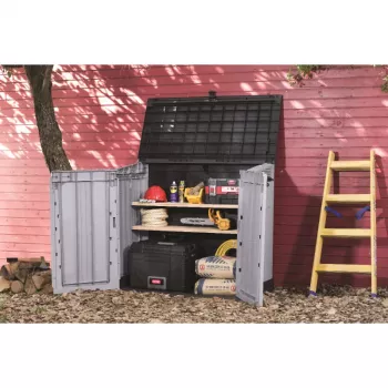 KETER SODŲ IR BALKONŲ DĖŽĖ MIDI PILKA-JUODA 132x71.5x113.5cm