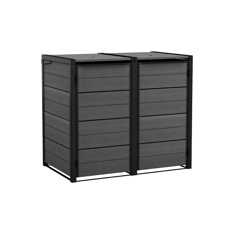 KETER atliekų konteineris 2x240L laikymo dėžė Hide Away pilka