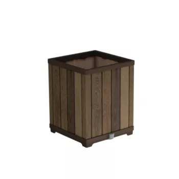KETER Gėlių vazonas Deco Square Tall Planter Walnut