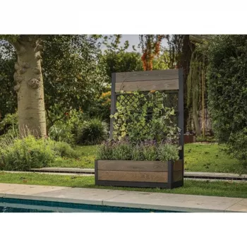 KETER Deco Tulip 110L 2-Rhombus riešuto spalvos tinklinė gėlių vazonas
