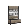 KETER Deco Tulip 110L 2-Rhombus Mesh gėlių vazonas, uosio medienos atspalvio