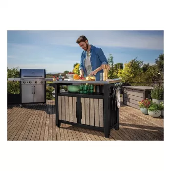 KETER Grilio stalas Deco Unity XL 207L uosio medienos atspalvio