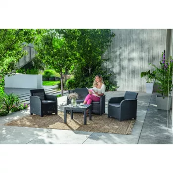 KETER sodo baldų rinkinys Rosalie Set su stalu Classic grey